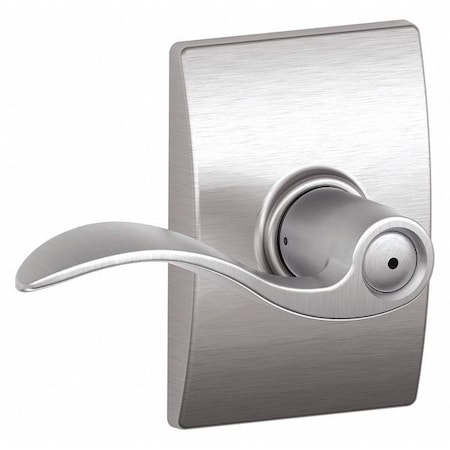 Schlage Residential Door Lever Lockset, Satin Chrome, Privacy F40 ACC 626 CEN