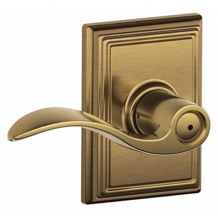 Schlage Residential Door Lever Lockset, Antique Brass, Privacy F40 ACC 609 ADD