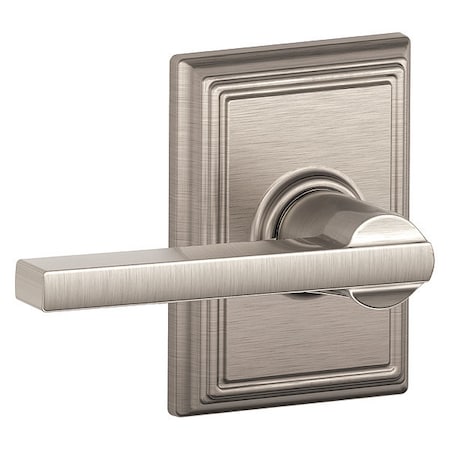 Schlage Residential Door Lever Lockset, Satin Nickel, Passage F10 LAT 619 ADD