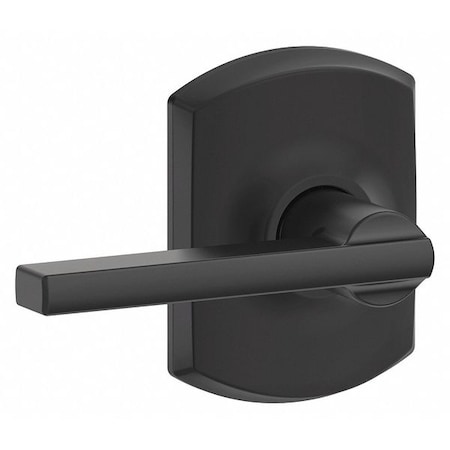 Schlage Residential Lever Lockset, Black Powder Coat, Passage F10 LAT 622 GRW