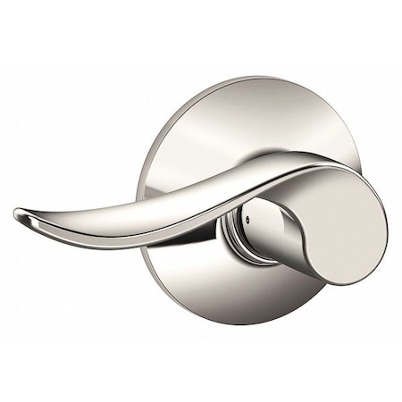 Schlage Residential Door Lever Lockset, Bright Nickel, Passage F10 SAC 618