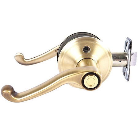 Schlage Residential Door Lever Lockset, Satin Brass, Privacy F40 FLA 608