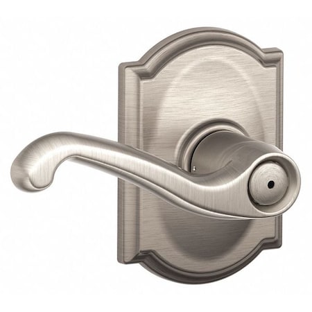 Schlage Residential Door Lever Lockset, Satin Nickel, Privacy F40 FLA 619 CAM