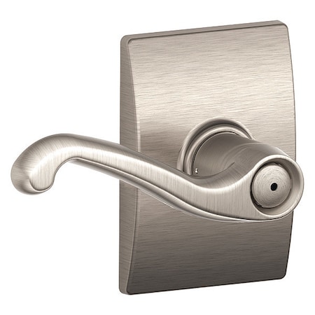 Schlage Residential Door Lever Lockset, Satin Nickel, Privacy F40 FLA 619 CEN