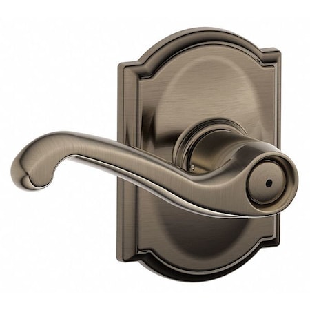 Schlage Residential Lever Lockset, Antique Nickel, Privacy F40 FLA 620 CAM