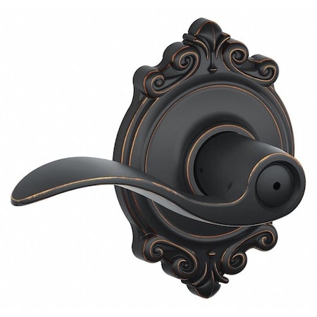 Schlage Residential Lever Lockset, Antique Bronze, Privacy F40 ACC 716 BRK