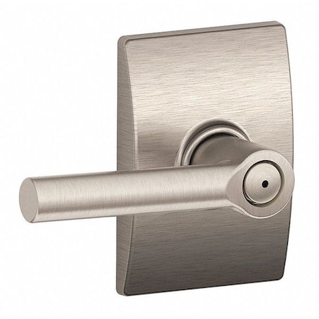 Schlage Residential Door Lever Lockset, Satin Nickel, Privacy F40 BRW 619 CEN