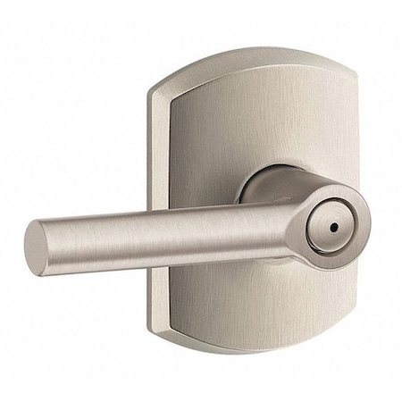 Schlage Residential Door Lever Lockset, Satin Nickel, Privacy F40 BRW 619 GRW