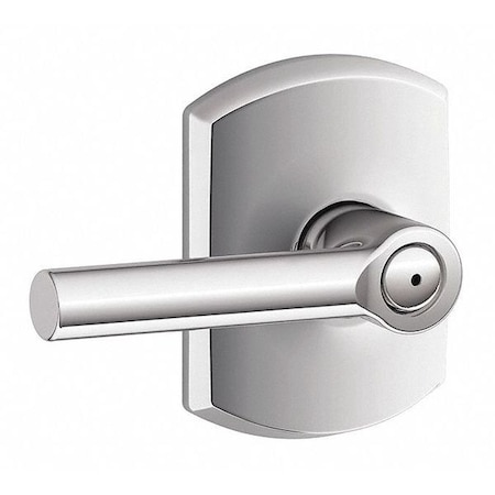 Schlage Residential Door Lever Lockset, Bright Chrome, Privacy F40 BRW 625 GRW