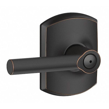 Schlage Residential Lever Lockset, Antique Bronze, Privacy F40 BRW 716 CEN