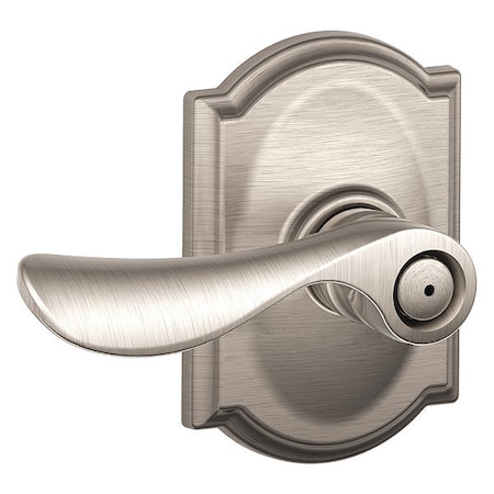 Schlage Residential Door Lever Lockset, Satin Nickel, Privacy F40 CHP 619 CAM