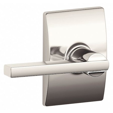 Schlage Residential Door Lever Lockset, Bright Nickel, Privacy F40 LAT 618 CEN