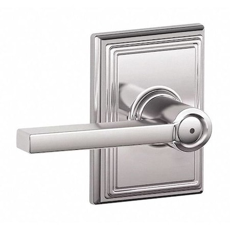 Schlage Residential Door Lever Lockset, Bright Chrome, Privacy F40 LAT 625 ADD