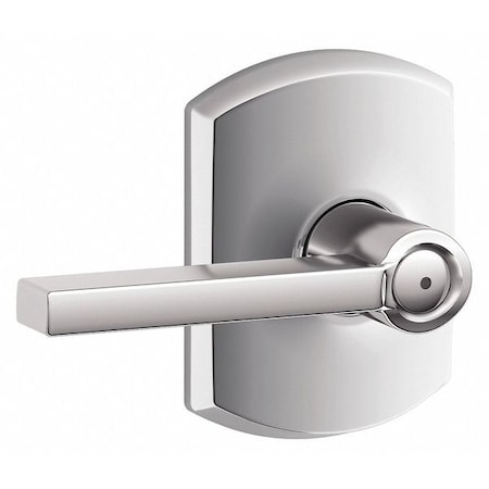 Schlage Residential Door Lever Lockset, Bright Chrome, Privacy F40 LAT 625 GRW