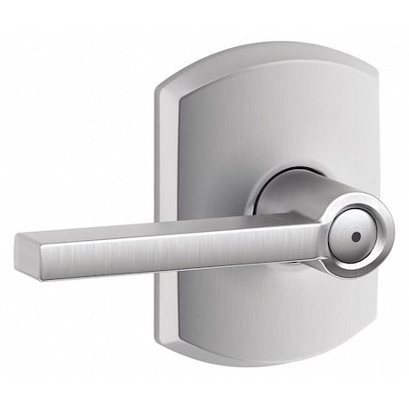 Schlage Residential Door Lever Lockset, Satin Chrome, Privacy F40 LAT 626 GRW