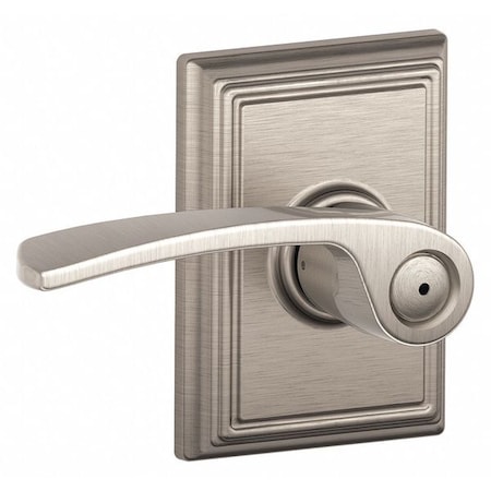 Schlage Residential Door Lever Lockset, Satin Nickel, Privacy F40 MER 619 ADD
