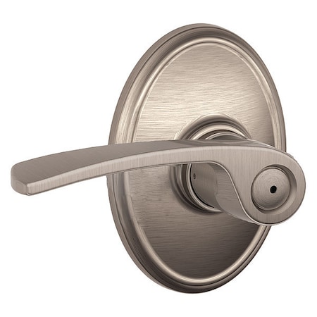 Schlage Residential Door Lever Lockset, Satin Nickel, Privacy F40 MER 619 WKF