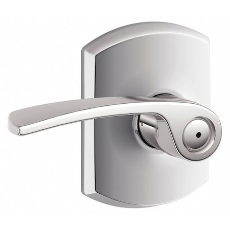 Schlage Residential Door Lever Lockset, Bright Chrome, Privacy F40 MER 625 GRW