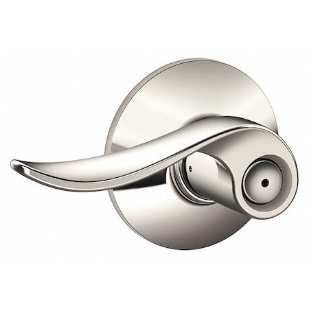 Schlage Residential Door Lever Lockset, Bright Nickel, Privacy F40 SAC 618