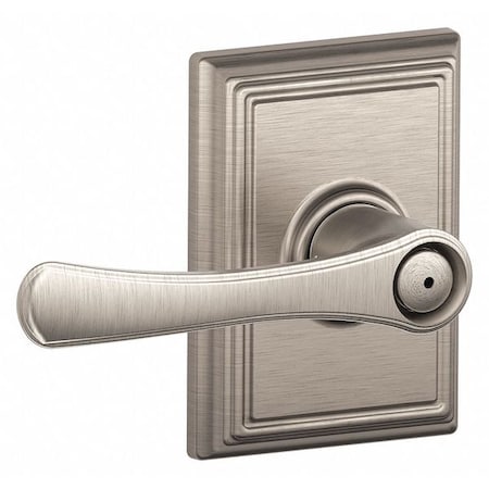 Schlage Residential Door Lever Lockset, Satin Nickel, Privacy F40 VLA 619 ADD