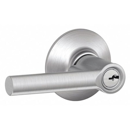 Schlage Residential Door Lever Lockset, Satin Chrome, Entrance F51A BRW 626