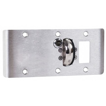 Ampg Door Strike Plate, Steel, Screw-On Mounting, Satin Chrome ADL-OEK-1 US26D