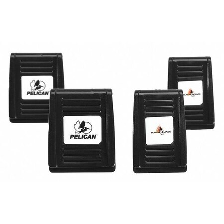 Pelican Self Adhesive Clips, Blk, Use w/Head Lamps 007830-0100-110