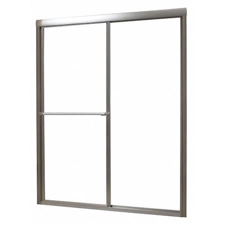 Fgi Shower Door, Aluminum, Gray, 60" x 70" Sz TDSS6070-CL-BN