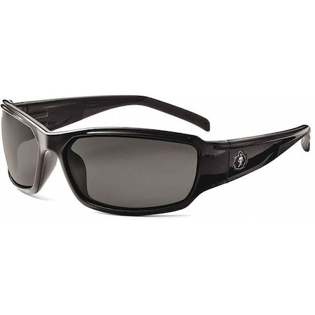 Ergodyne THOR, Safety Glasses, Uncoated, Smoke Lens, Black Frame, Full-Frame THOR