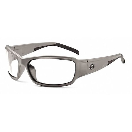 Ergodyne THOR, Safety Glasses, Anti-Fog, Clear Lens, Gray Frame, Full-Frame THOR-AF