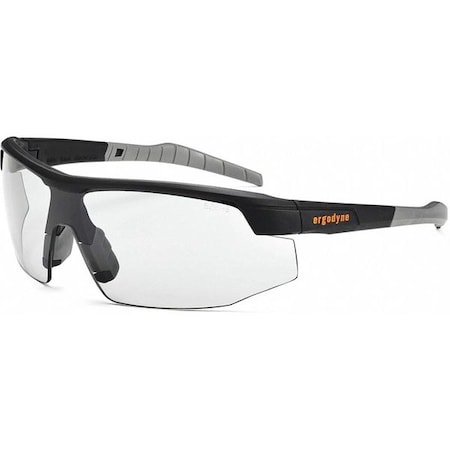 Ergodyne SKOLL, Safety Glasses, Anti-Fog, Indoor/Outdoor Lens, Matte Black Frame, Half-Frame SKOLL-AF