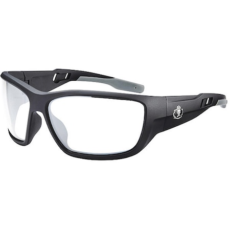 Ergodyne BALDR, Safety Glasses, Anti-Fog, Clear Lens, Black Frame, Full-Frame BALDR-AF
