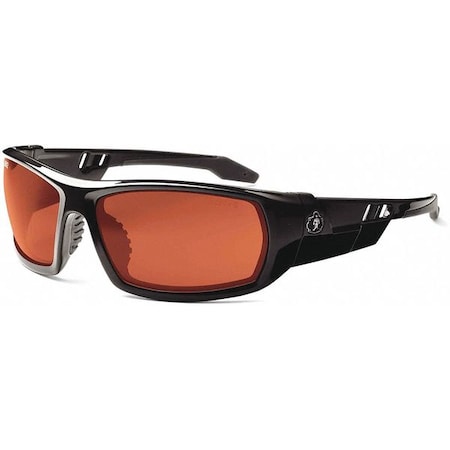 Ergodyne ODIN, Safety Glasses, Uncoated, Copper Lens, Black Frame, Full-Frame, Polarized ODIN-PZ