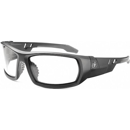 Ergodyne ODIN, Safety Glasses, Uncoated, Clear Lens, Matte Black Frame, Full-Frame ODIN