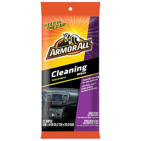 Armor All Automotive Cleaner, Wipe On, 22 oz., White AWMPF-20-1USLT