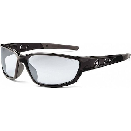 Ergodyne KVASIR, Safety Glasses, Anti-Scratch, Indoor/Outdoor Lens, Black Frame, Full-Frame KVASIR