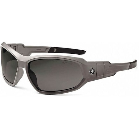 Ergodyne LOKI, Safety Glasses, Anti-Fog, Smoke Lens, Matte Gray Frame, Full-Frame LOKI-AF