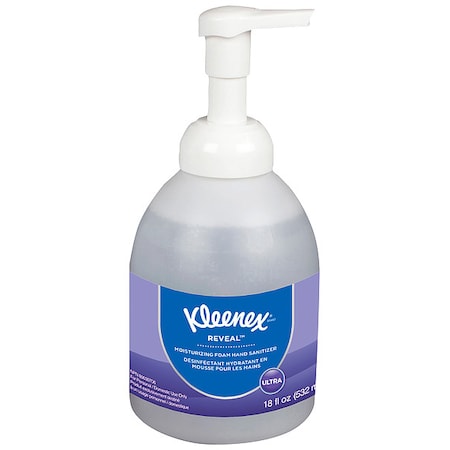 Kleenex Reveal Ultra Moisturizing Foam Hand Sanitizer, 18 oz. Pump Bottle, NSF E-3 Rated (4 Bottles), PK4 45826
