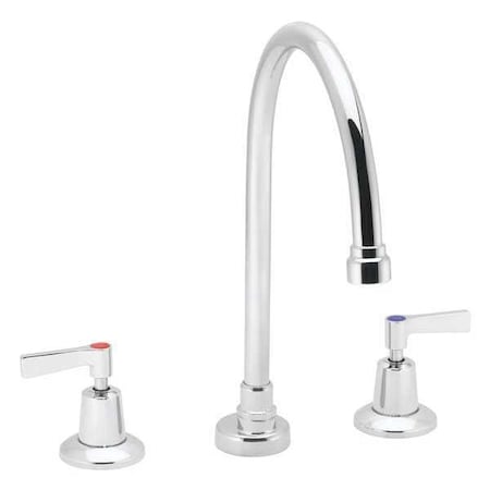 Speakman Manual Gooseneck Bathroom Faucet, 8" Mount, Polished Chrome 3 Hole SC-3002-8-LD-E