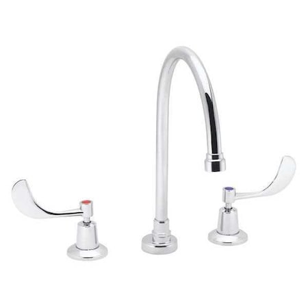 Speakman Manual Gooseneck Bathroom Faucet, 8" Mount, Chrome 3 Hole SC-3004-8-LD-E