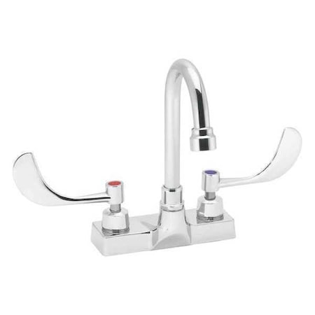 Speakman Manual Gooseneck Bathroom Faucet, 4" Mount, Chrome 2 Hole SC-3084-LD-E