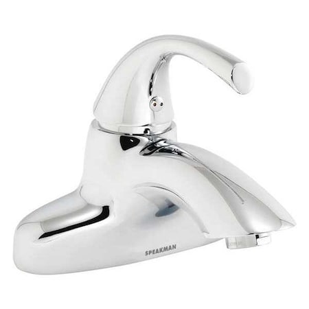 Speakman Manual Mid Arc Bathroom Faucet, 4" Mount, Polished Chrome 2 Hole SB-2111-E