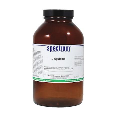 Spectrum Chemical L-Cysteine, 500g, CAS 52-90-4, Amber Glass CY110-500GM