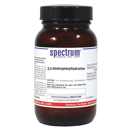 Spectrum Chemical Dinitrophenylhydrazine, 100g, Amber Glass DI149-100GM