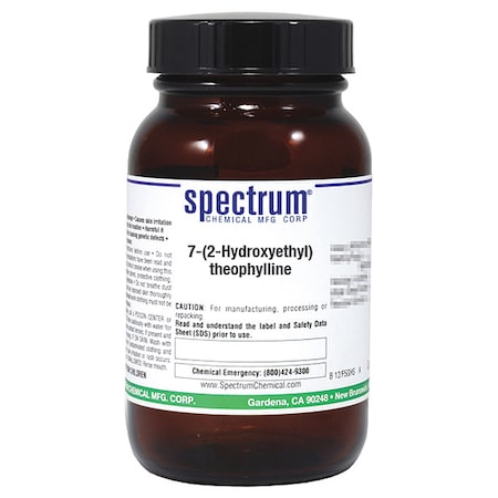 Spectrum Chemical Theophylline, 25g, CAS 519-37-9, Amber Glss H3275-25GM