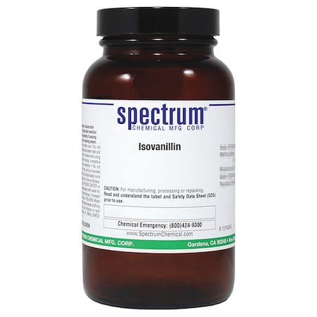 Spectrum Chemical Isovanillin, 100g, CAS 621-59-0, Amber Glss I3248-100GM