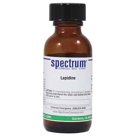 Spectrum Chemical Lepidine, 25mL, CAS 491-35-0, Amber Glass L1606-25ML