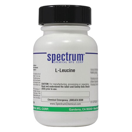 Spectrum Chemical L-Leucine, 25g, CAS 61-90-5, Poly LE115-25GM