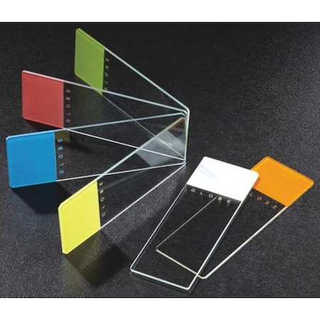 Globe Scientific Microscope Slide, Yellow, 1.1mm, PK144 1324Y