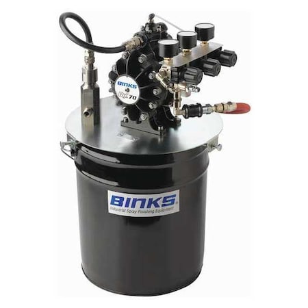 Binks Diaphragm Pump, 18 in. L x 14 in. H DX70R3-PF